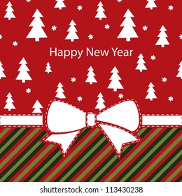 Vector greeting christmas card, happy new year