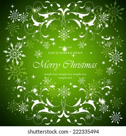 Vector greeting Christmas card. Perfect as invitation, banner or announcement.