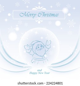 Vector greeting Christmas card. Perfect as invitation, banner or announcement.