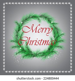 Vector greeting Christmas card. Perfect as invitation, banner or announcement.