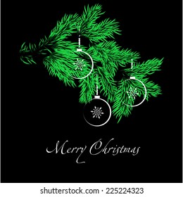 Vector greeting Christmas card. Perfect as invitation, banner or announcement.