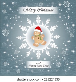 Vector greeting Christmas card. Perfect as invitation, banner or announcement.