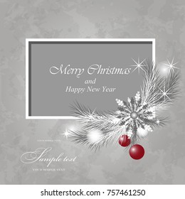 Vector greeting Christmas card. Perfect as invitation, banner or announcement.
