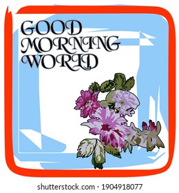 Vector greeting design with beautiful bouquet flower ornamental is sweet for card or t shirt print 