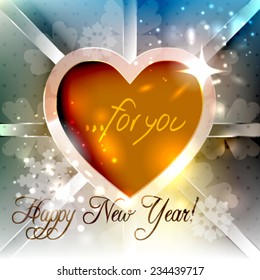 Vector greeting frame with heart