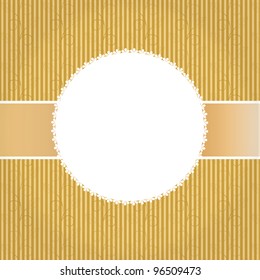Vector greeting golden card or cover. Space for your text or picture.