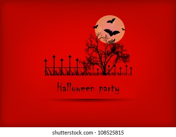 vector greeting Halloween card