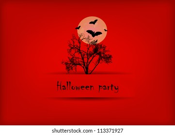 vector greeting Halloween card