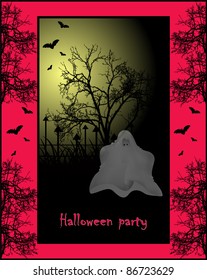 vector greeting Halloween card