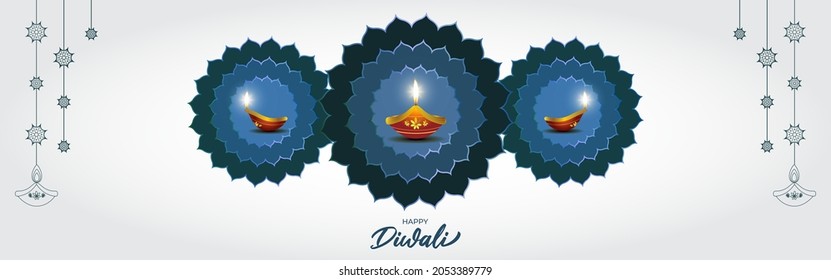 Vector greeting of Happy Diwali, Dipawali, the Indian festival