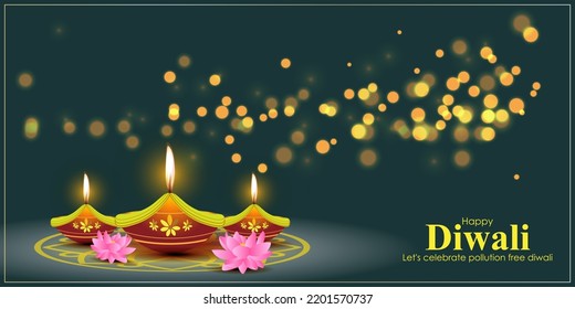 Vector greeting of Happy Diwali, Dipawali, Indian festival of lights,