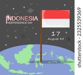 vector greeting happy independence day indonesia
