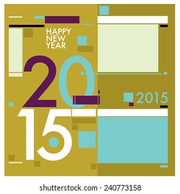 vector greeting happy new year  pop art