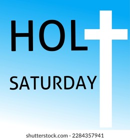 Vector greeting holy day Saturday 