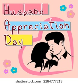 Vector greeting husband appreciation day