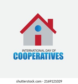 Vector greeting for International Cooperative Day. Simple and elegant design
