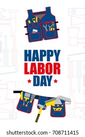 Vector greeting poster for Labor Day 