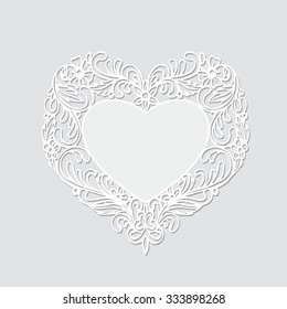 Vector Greeting Wedding Card Heart Shape Stock Vector (Royalty Free