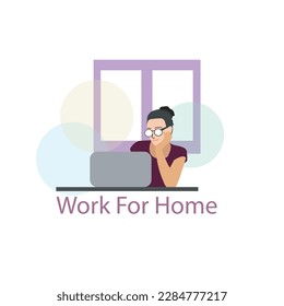 Vector greeting weekdays at home