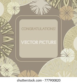 Vector greetings card in the style Boho
