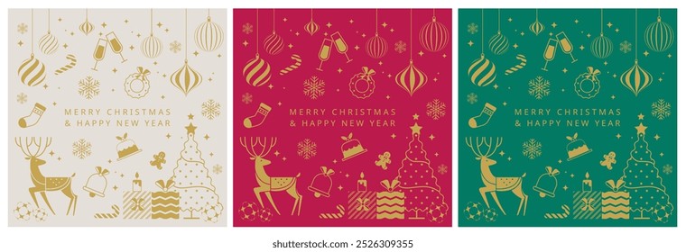 vector greetings christmas and new year pattern and background, christmas symbol and icon design