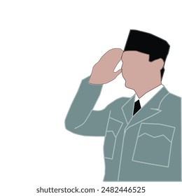 vector greetings to the heroes of Indonesian independence