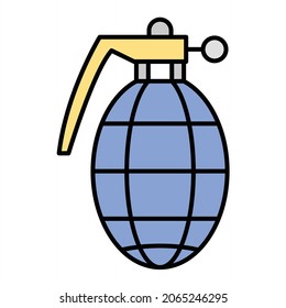 Diseño de iconos de esquema rellenados de granadas vectoras
