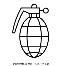Vector Grenade Outline Icon Design
