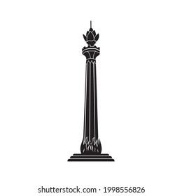 vector of the Gresik square monument, Gresik history, Gresik city, East Java