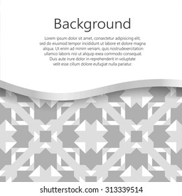 Vector grey abstract background. Vector booklet list