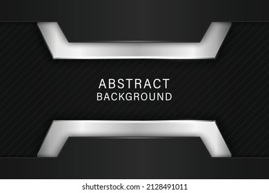 Abstrakte Vektorgrafik auf dunkelgestreiftem Hintergrund. Realistisches Layoutdesign-Element mit überlappenden Schichten.