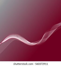 Vector grey background with pink wave