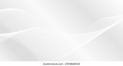 Vector grey background poster with dynamic technology network abstract