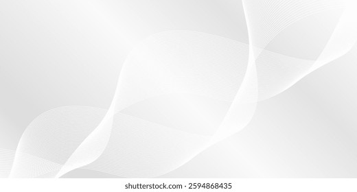 Vector grey background poster with dynamic technology network abstract modern simple design