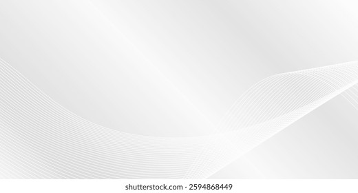 Vector grey background poster with dynamic technology network abstract modern