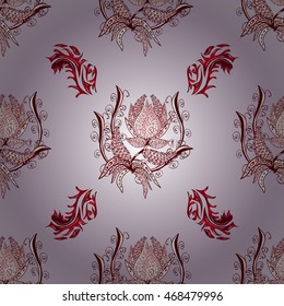 Vector grey background red gradient floral background with pattern