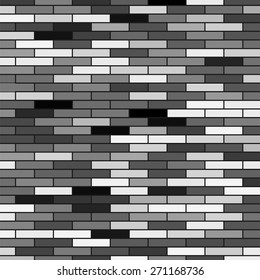 Vector Grey Brick Background. Brick Texture. Wall of Bricks