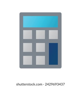 vector grey calculator icon design illustration