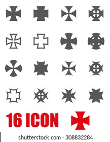 Vector grey choppers crosses icon set.