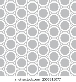Diseño de patrón geométrico sin fisuras de color gris Vector.