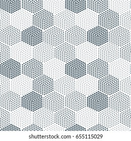 Vector grey dot pattern. Geometric background