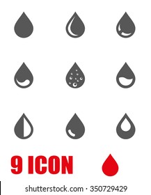 Vector grey drop icon set