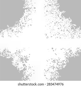 Vector Grey Ink Blots Isolated on White Background.
