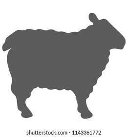 Vector grey lamb. Illustration for banner, logo, shop, site.