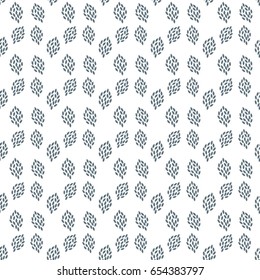Vector grey leaves pattern. Geometric background