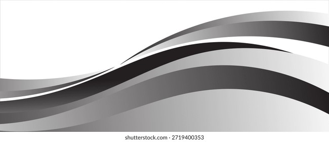 Elemento de curva de fondo de línea gris de Vector con espacio en blanco para el diseño de texto y mensajes, capas superpuestas, Vector