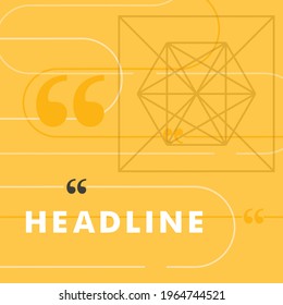 Vector grey line on a yellow background