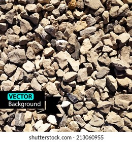 Vector grey pebbles background for design and decorate.