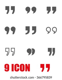 Vector Grey Quote Icon Set Stock Vector (Royalty Free) 366795839 ...