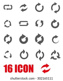 Vector grey refresh icon set